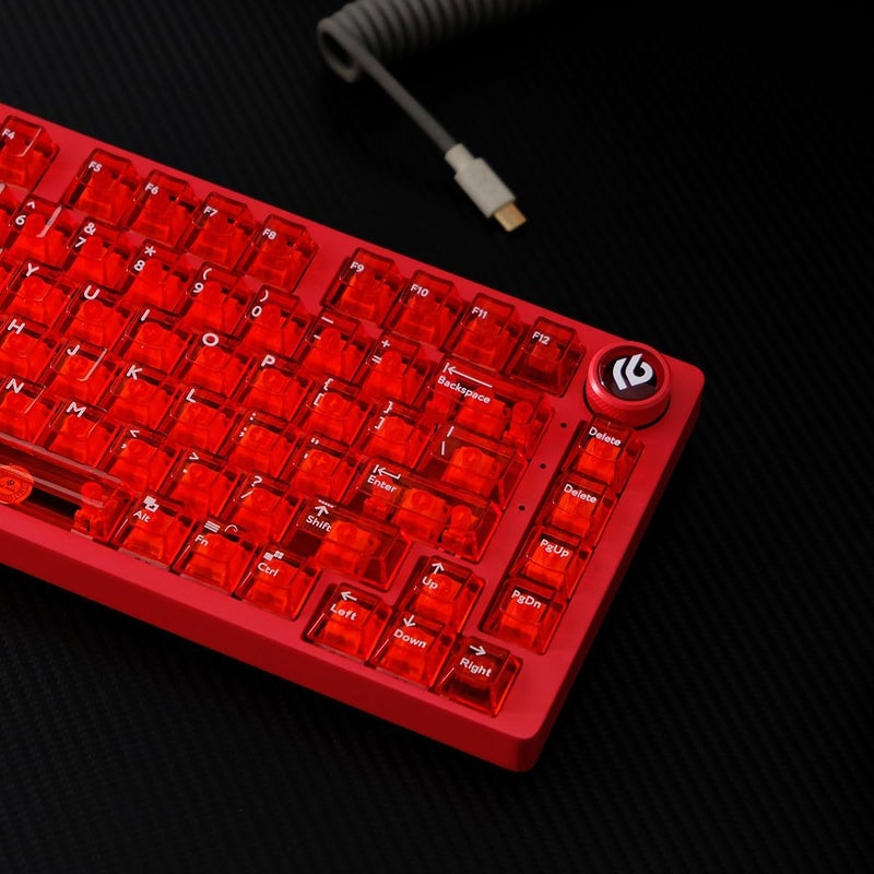 Sumgsn 114 Keys Transparent Keycaps PC Cherry Profile Red Crystal Clear Keycap Set Fit for Cherry Mx Switches Mechanical Keyboard - Image 4